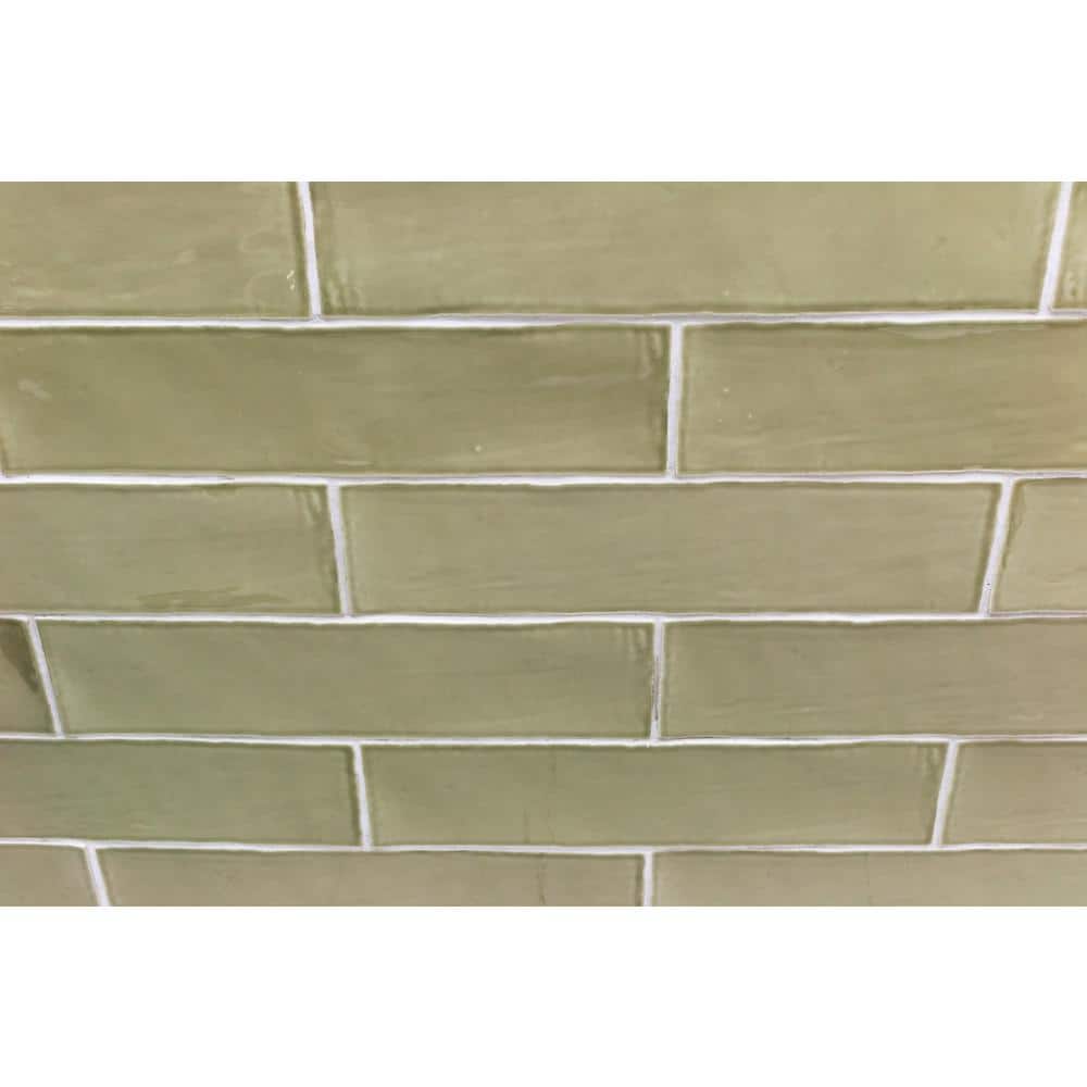 Ivy Hill Tile Catalina Kale 3 in. x 12 in. x 8 mm Polished Ceramic Subway Wall Tile (10.76 sq. ft./Case)