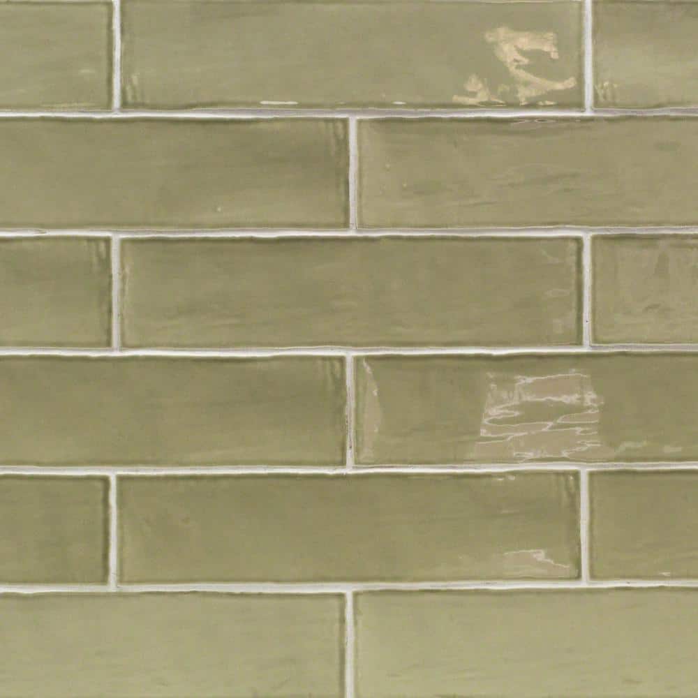 Ivy Hill Tile Catalina Kale 3 in. x 12 in. x 8 mm Polished Ceramic Subway Wall Tile (10.76 sq. ft./Case)
