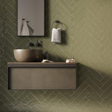 Ivy Hill Tile Catalina Kale 3 in. x 12 in. x 8 mm Polished Ceramic Subway Wall Tile (10.76 sq. ft./Case)