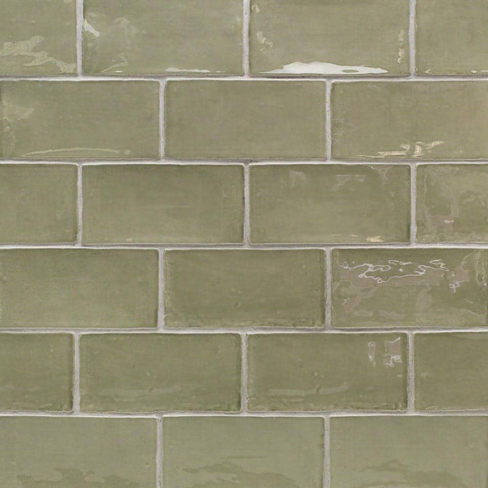 Ivy Hill Tile Catalina Kale 3 in. x 6 in. x 8 mm Polished Ceramic Subway Wall Tile (5.38 sq.ft./case)