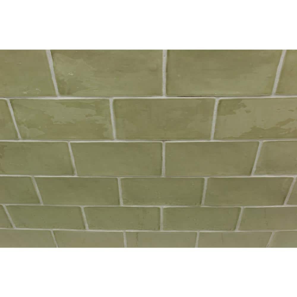 Ivy Hill Tile Catalina Kale 3 in. x 6 in. x 8 mm Polished Ceramic Subway Wall Tile (5.38 sq.ft./case)