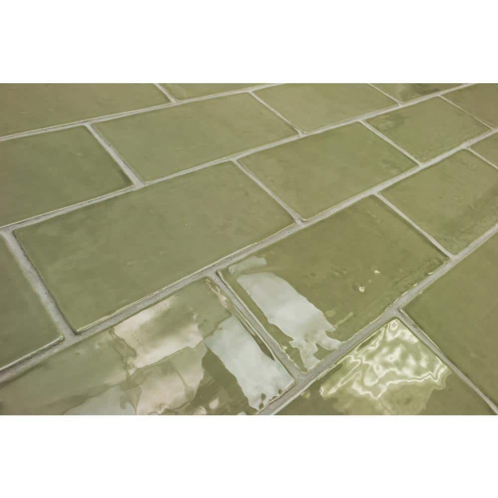 Ivy Hill Tile Catalina Kale 3 in. x 6 in. x 8 mm Polished Ceramic Subway Wall Tile (5.38 sq.ft./case)