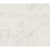 Kalypso Monet 4 in. x 12 in. Glossy Ceramic White Subway Wall Tile (10.76 sq. ft./Case) by MSI