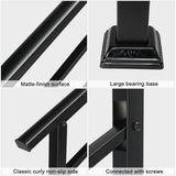 Karl home 38.3 in. H x 37.8 in. W Black Iron Stair Railing Kit
