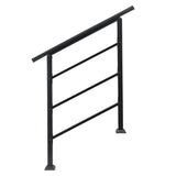 Karl home 38.3 in. H x 37.8 in. W Black Iron Stair Railing Kit