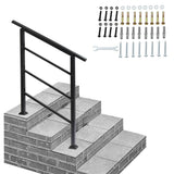 Karl home 38.3 in. H x 37.8 in. W Black Iron Stair Railing Kit