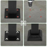 Karl home Transitional Handrail Stair Railing Fits 3-Step Iron Rail Kit