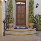 Karl home 38.3 in. H x 37.8 in. W Black Iron Stair Railing Kit