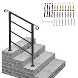 Karl home 38.3 in. H x 37.8 in. W Black Iron Stair Railing Kit
