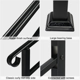 Karl home 38.3 in. H x 37.8 in. W Black Iron Stair Railing Kit