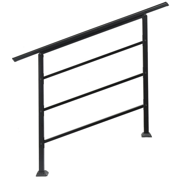 Karl home 38 in. H x 49 in. W Black Iron Stair Railing Kit