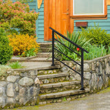 Karl home 38 in. H x 49 in. W Black Iron Stair Railing Kit