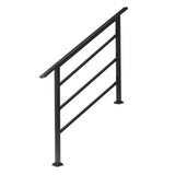 Karl home 38 in. H x 49 in. W Black Iron Stair Railing Kit