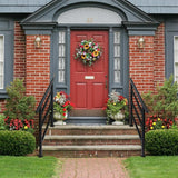 Karl home 38 in. H x 49 in. W Black Iron Stair Railing Kit
