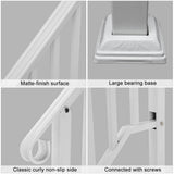 Karl home 38.96 in. x 38.77 in. Iron White Outdoor Handrail Railing