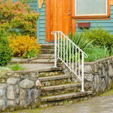 Karl home 38.96 in. x 38.77 in. Iron White Outdoor Handrail Railing