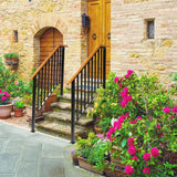 Karl home 64.6 in. x 46.5 in. Black Iron Wood Baluster Railing Kit