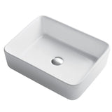 KRAUS Rectangular Ceramic Vessel Bathroom Sink in White, 19 1/4 in.