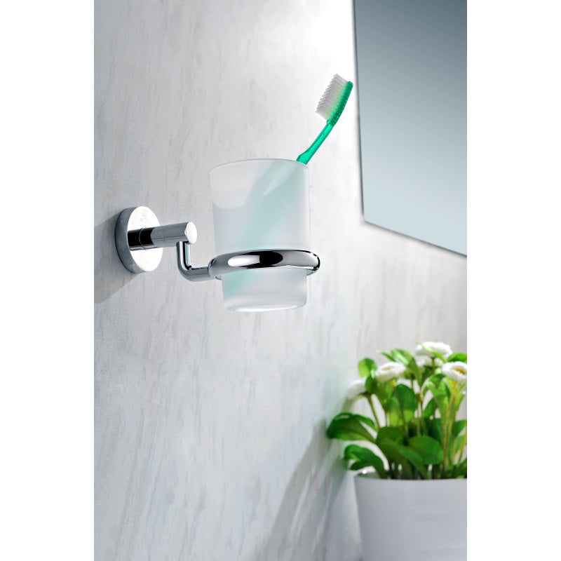 ANZZI Caster Series 7.01 in. Toothbrush Holder in Brushed Nickel