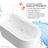 Universal Tubs Sunstone 5.7 ft. Acrylic Flatbottom Air Bath Tub in White