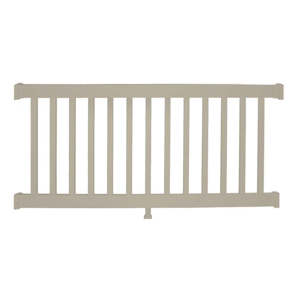 Weatherables Walton 3 ft. H x 6 ft. W Khaki Vinyl Railing Kit