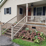 Weatherables Riviera 3 ft. H x 8 ft. W Khaki Vinyl Stair Railing Kit