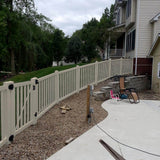 Weatherables Captiva 4 ft. H x 8 ft. W Khaki Vinyl Pool Fence Panel