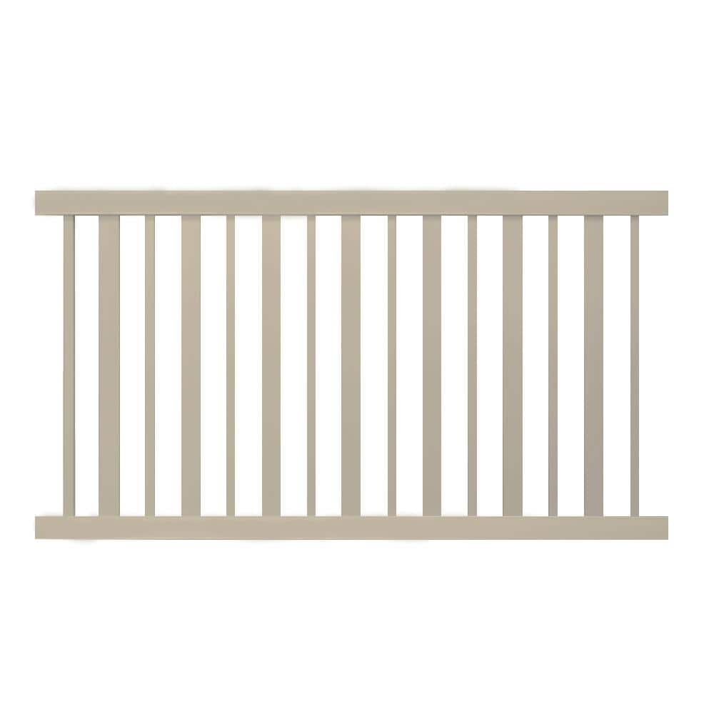 Weatherables Atlantis 4 ft. H x 8 ft. W Khaki Vinyl Pool Fence Panel
