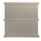 Weatherables Augusta 8 ft. H x 6 ft. W Khaki Vinyl Privacy Fence Panel Kit