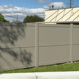 Weatherables Augusta 8 ft. H x 6 ft. W Khaki Vinyl Privacy Fence Panel Kit