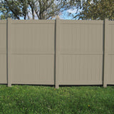 Weatherables Augusta 8 ft. H x 6 ft. W Khaki Vinyl Privacy Fence Panel Kit