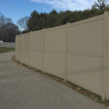 Weatherables Augusta 8 ft. H x 6 ft. W Khaki Vinyl Privacy Fence Panel Kit