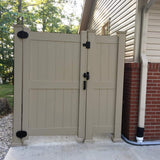 Weatherables Augusta 8 ft. H x 8 ft. W Khaki Vinyl Privacy Fence Panel Kit