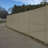 Weatherables Augusta 8 ft. H x 8 ft. W Khaki Vinyl Privacy Fence Panel Kit