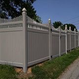 Weatherables Halifax 6 ft. H x 8 ft. W Khaki Vinyl Privacy Fence Panel Kit