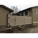 Weatherables Huntington 6 ft. H x 8 ft. W Khaki Vinyl Semi-Privacy Fence Panel Kit