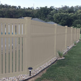 Weatherables Huntington 6 ft. H x 8 ft. W Khaki Vinyl Semi-Privacy Fence Panel Kit