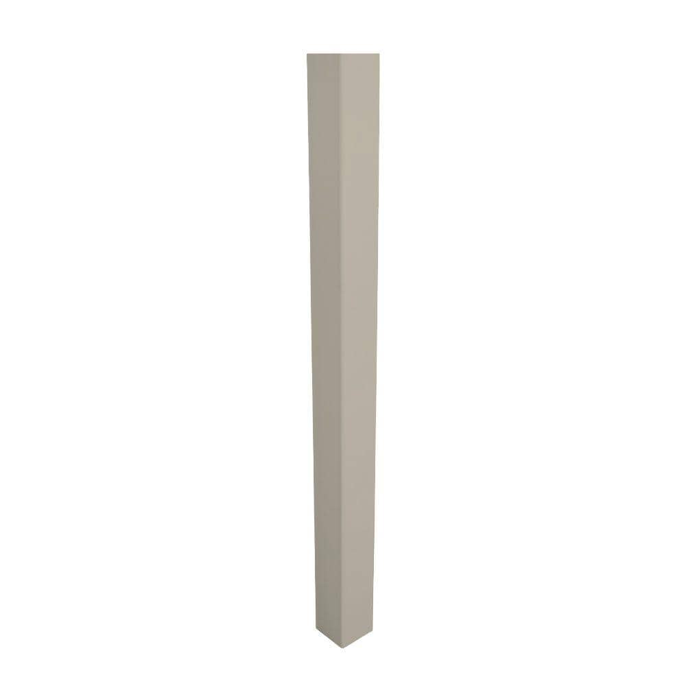 Weatherables 5 in. x 5 in. x 8 ft. Khaki Vinyl Fence Blank Post