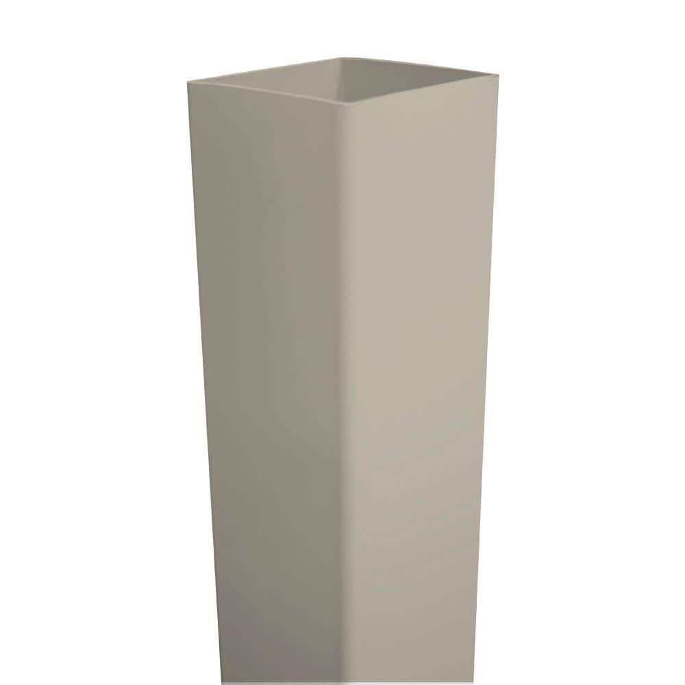 Weatherables 5 in. x 5 in. x 8 ft. Khaki Vinyl Fence Blank Post