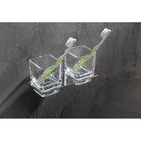 ANZZI Caster 3 Series Dual Toothbrush Holder in Brushed Nickel