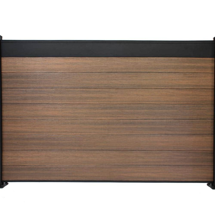 EuroFence Euro Style Estate 4 ft. x 6 ft. King Cedar Aluminum and Composite Horizontal Fence Panel Section