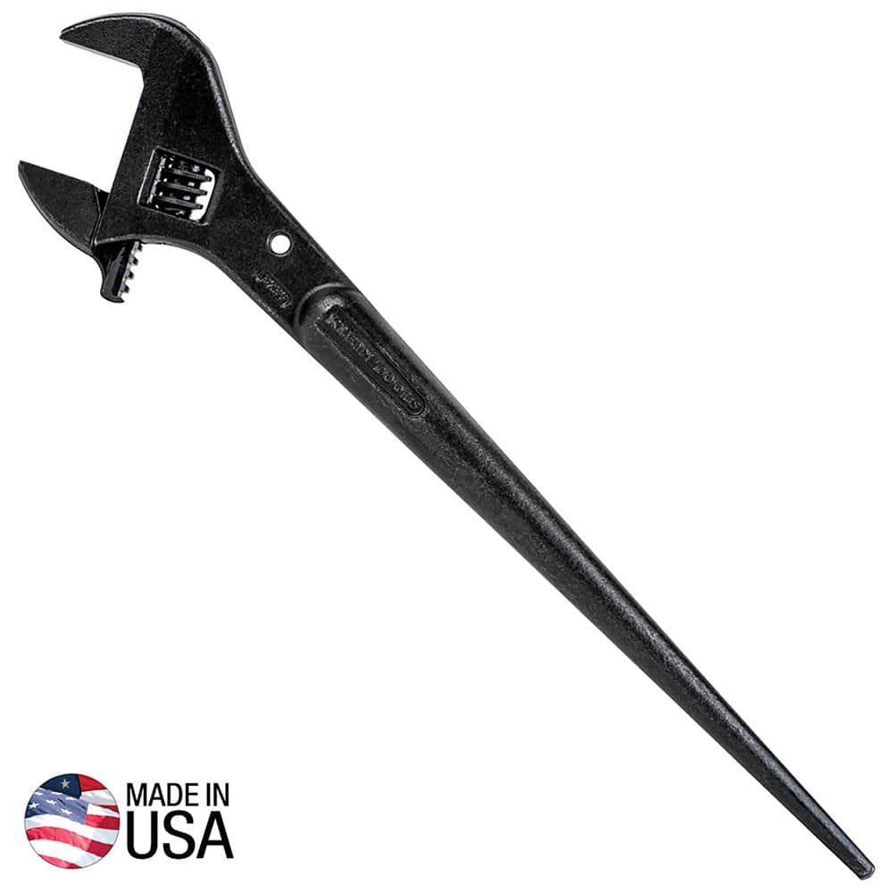 Klein Tools 3239 Adjustable Construction Spud Wrench, 16 in., 1-5/8 in. Jaw Opening