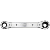 Klein Tools Lineman's 4-in-1 Reversible Ratcheting Box Wrench, SAE (1/2, 9/16, 5/8, 3/4 in.), 8.25 in Length - KT223X4