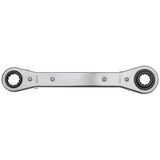 Klein Tools Lineman's 4-in-1 Reversible Ratcheting Box Wrench, SAE (1/2, 9/16, 5/8, 3/4 in.), 8.25 in Length - KT223X4