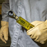 Klein Tools Lineman’s Insulating 4-in-1 Box Wrench, 9 in Length, SAE 1/2–3/4 in
