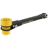 Klein Tools KT155HD 6-in-1 Heavy-Duty Ratcheting Lineman’s Wrench, 12 in.