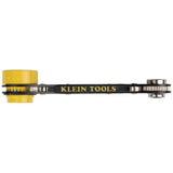 Klein Tools KT155T 6-in-1 Ratcheting Lineman’s Wrench, 9.5 in Length, SAE Hex & Square Sockets