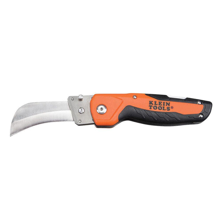 Klein Tools 2.5 in. Cable Skinning Folding Utility Knife with Replaceable Hawkbill Blade, Model 44218