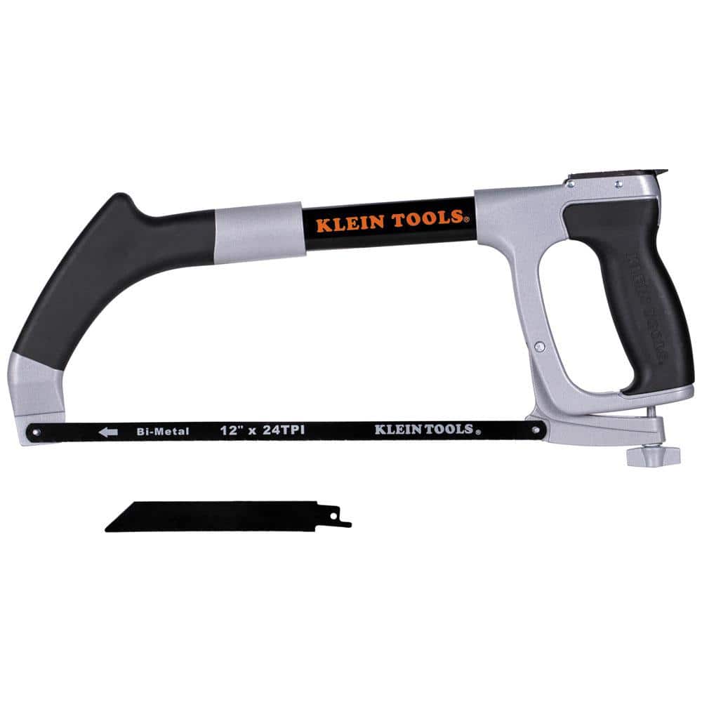 Klein Tools 12 in. High-Tension Hack Saw with Aluminum Handle, 24 TPI Blades (Model 702-12)