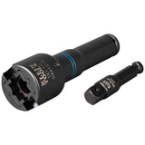 Klein Tools NRHD4 1/2 in. Square Drive 4-in-1 Square Impact Socket with 7/16 in. Hex Quick-Change Adapter